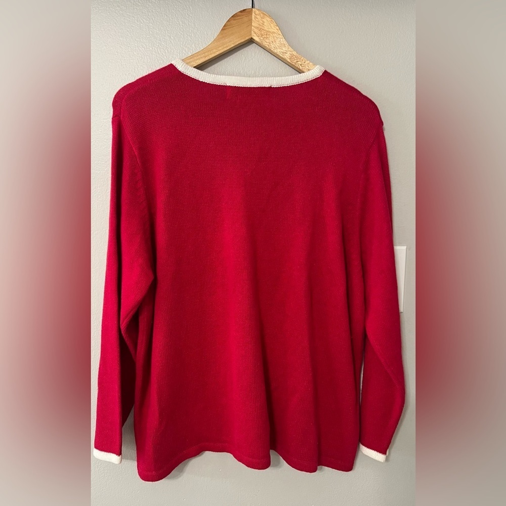 Vintage Tiara International Christmas Collection Stocking Cardigan Sweater XL - Picture 3 of 9